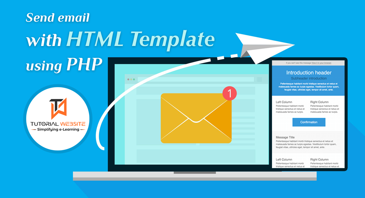 Send email with html template