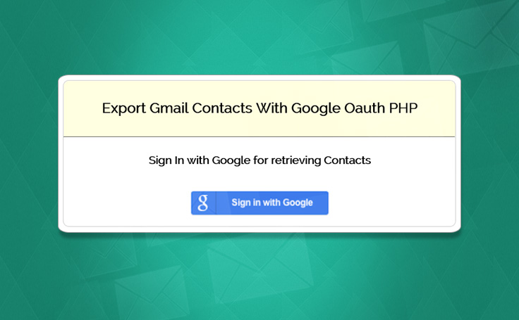 export gmail contacts in php