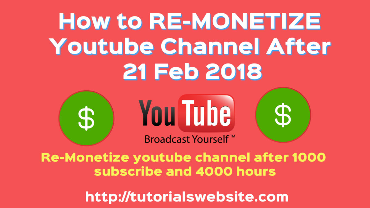 how to re-monetize youtube channel