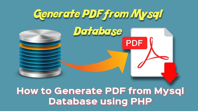 Generate PDF from mysql database