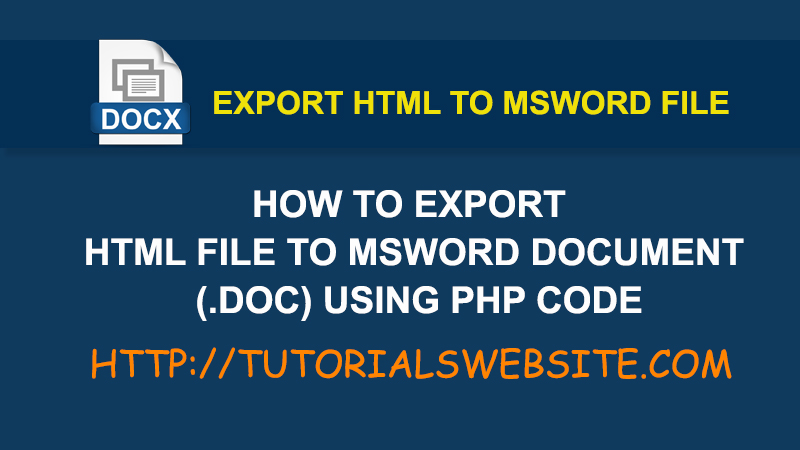 export-html-doc