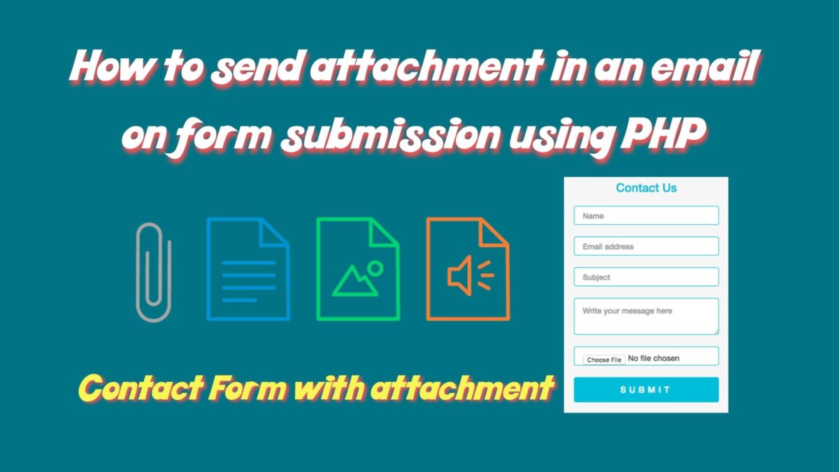 send mail with attachment in php