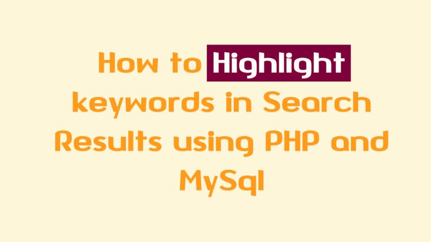 Highlight Keywords in Search Results using PHP and MySql