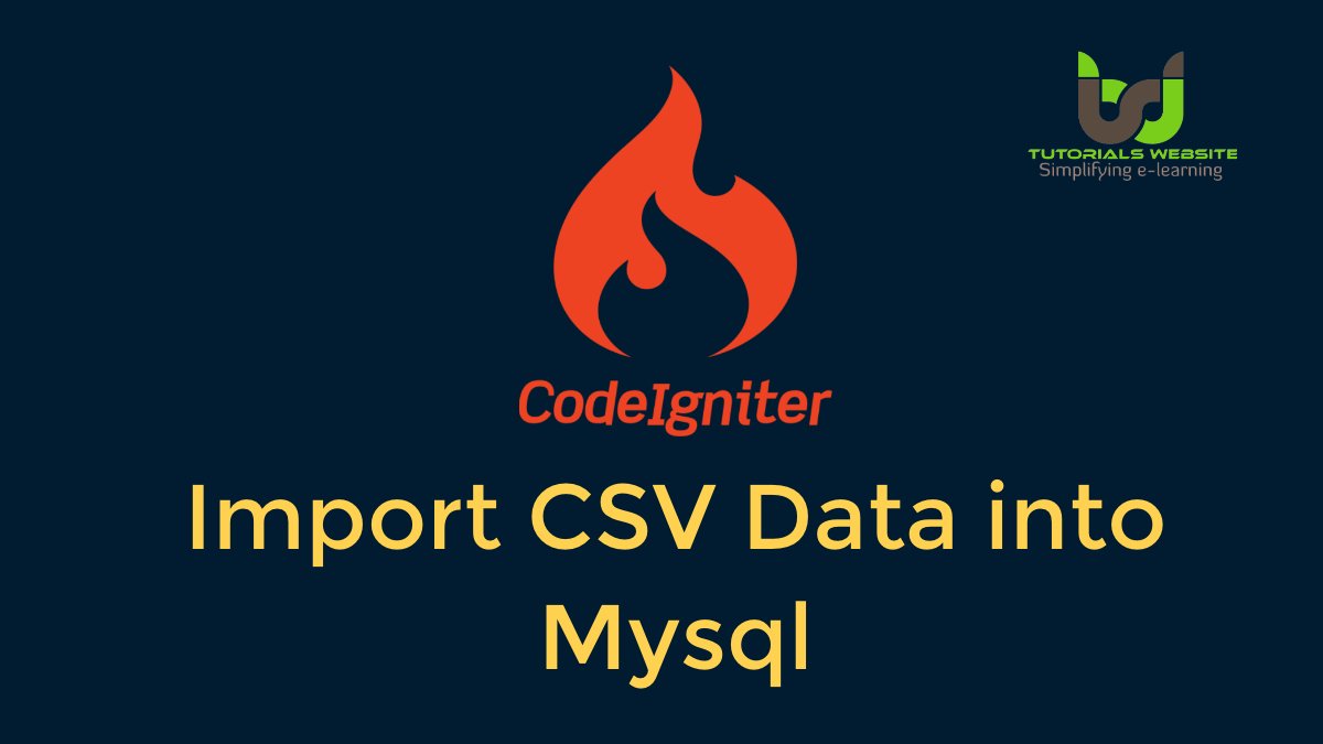 Import CSV Data into Mysql Database in Codeigniter