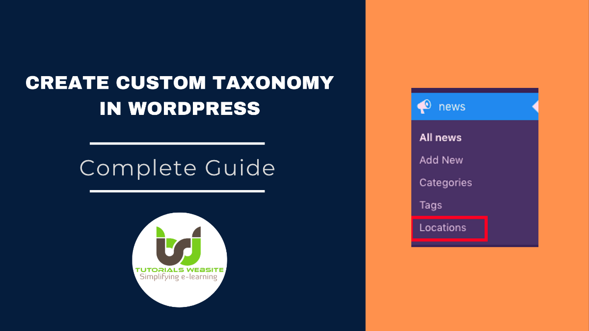 How to Create Custom Taxonomy In Wordpress