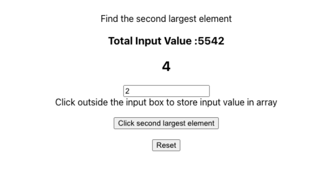 second largest element 