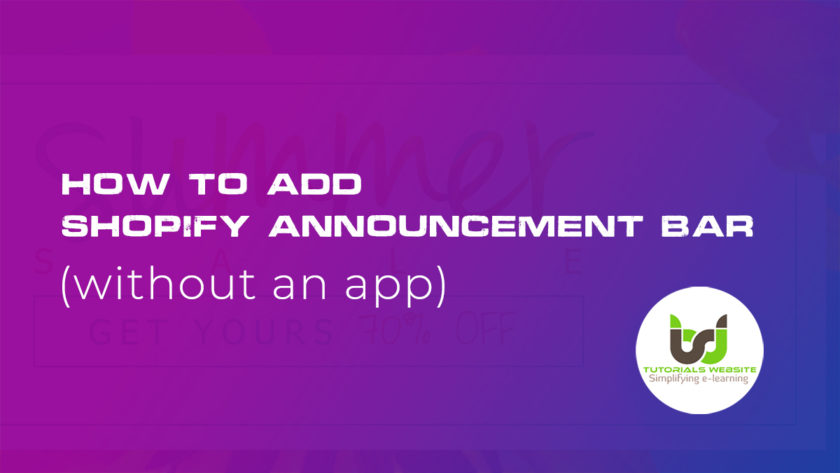 How to add an announcement bar on your Shopify store (without an app)