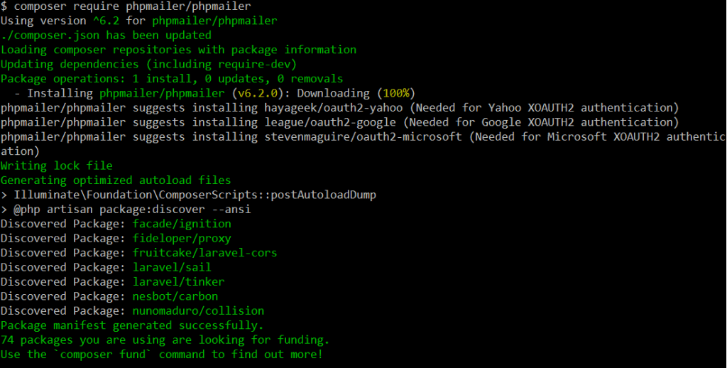 Composer install package
