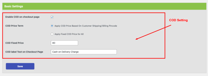 Charge Extra Cash on Delivery Fee for woocommerce