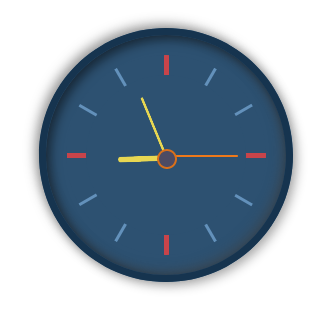 analog clock using html, css