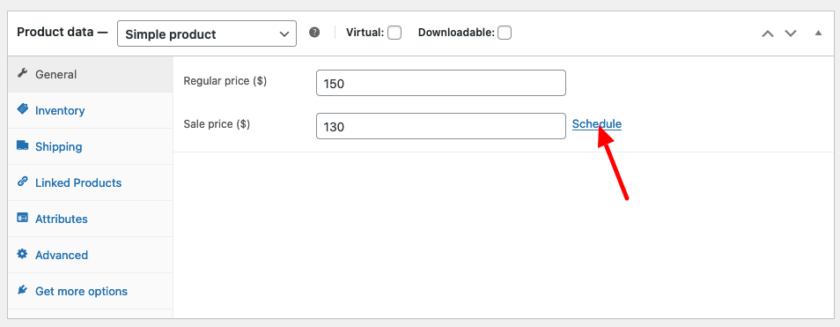 Define Sale Price  start and End Date in woocommerce