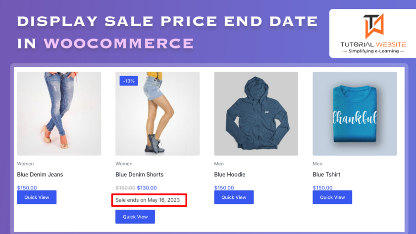 Display Sale Price End Date in woocommerce