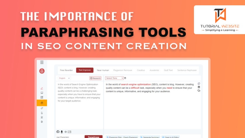 Paraphrasing Tools in SEO