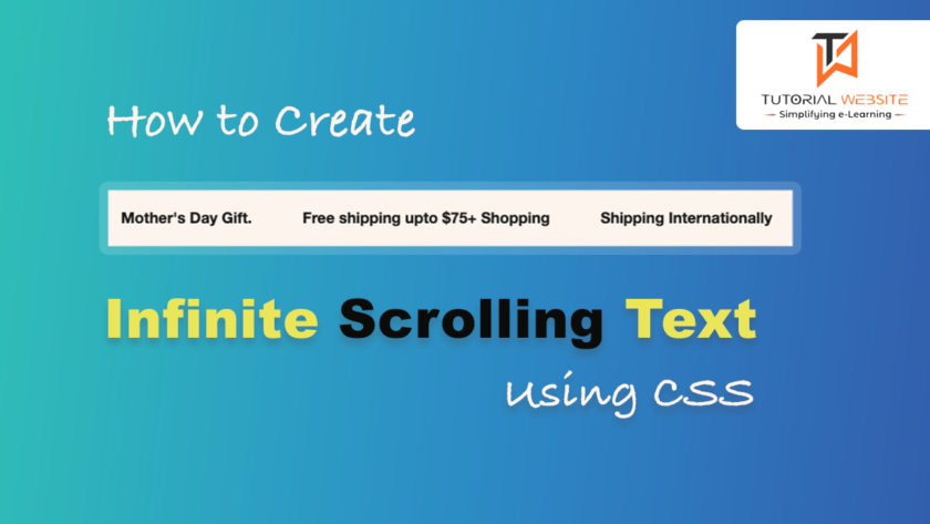 Infinite Scrolling Text