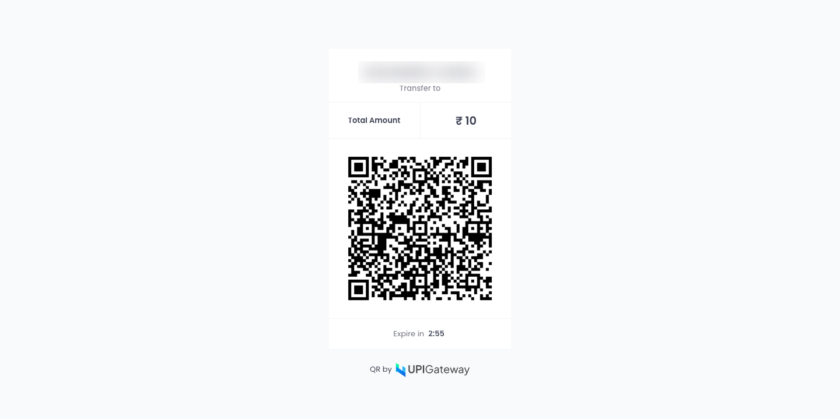 UPIGateway's Dynamic QR Code