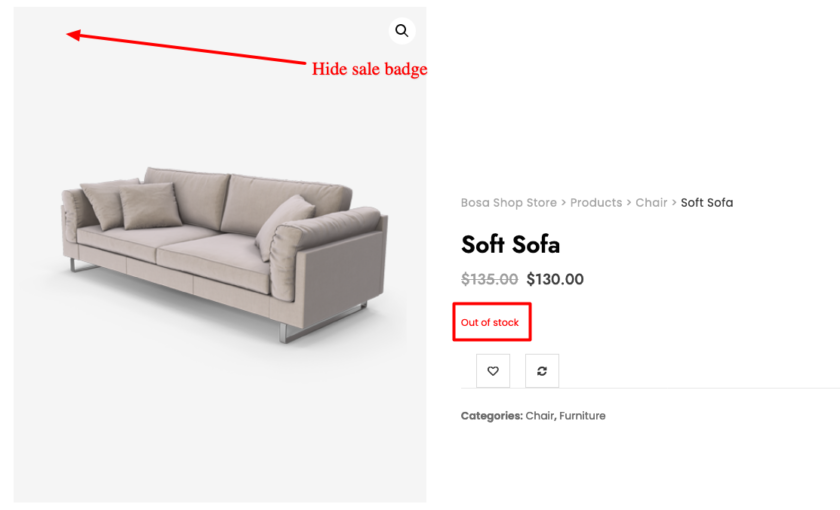 hide sale badge if product out of stock in woocommerce