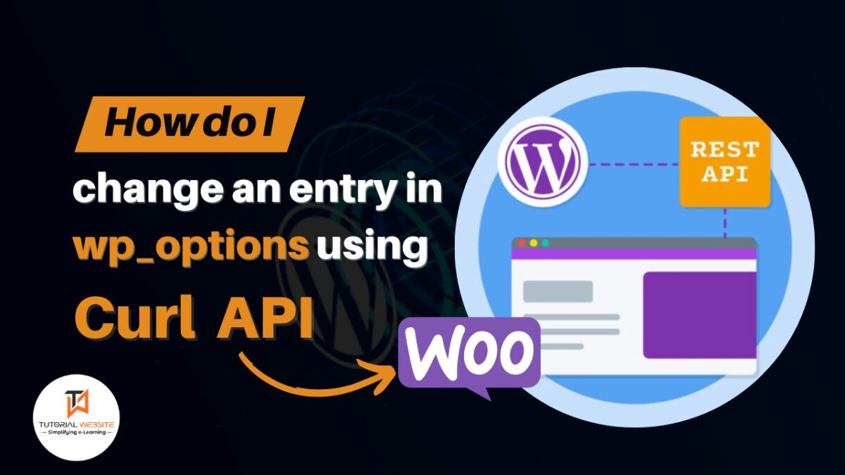 How do I change an entry in wp_options using API with CURL