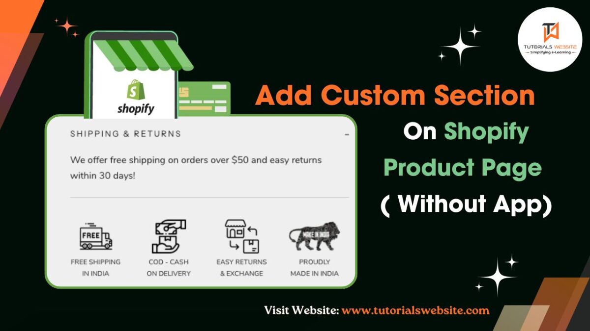 Add Custom Section to Shopify Product Page without App