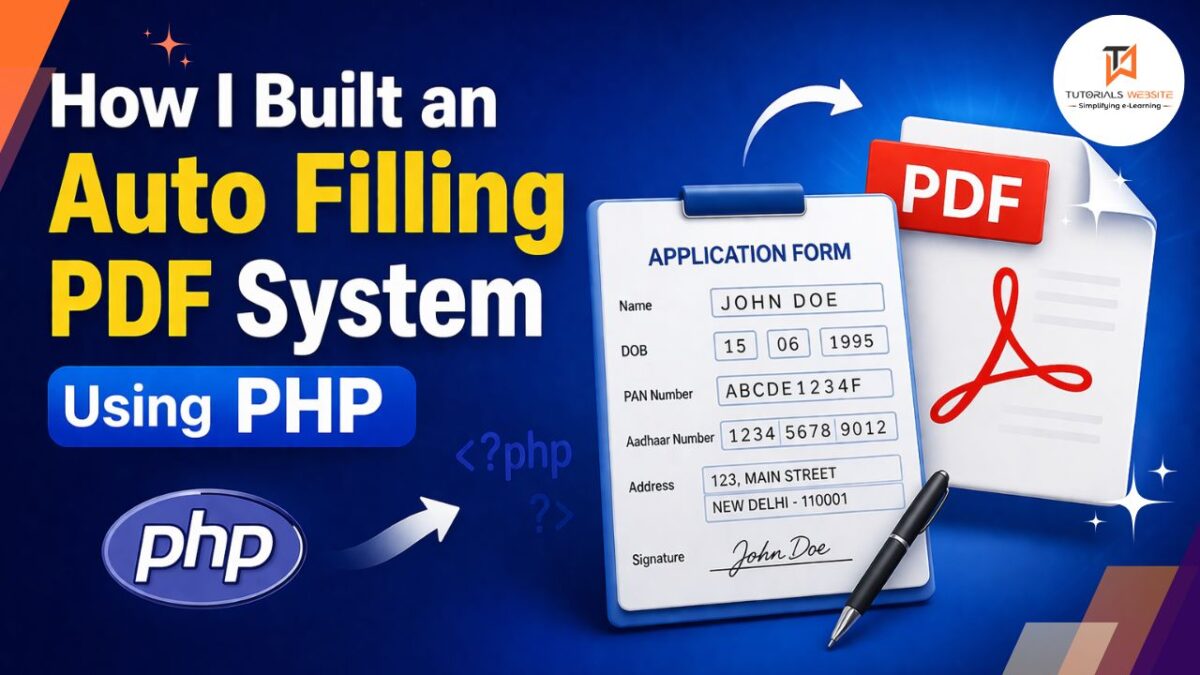 Auto Filling PAN CARD FORM PDF