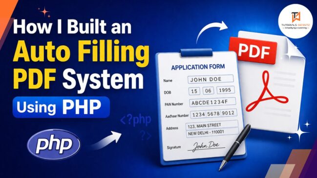 Auto Filling PAN CARD FORM PDF
